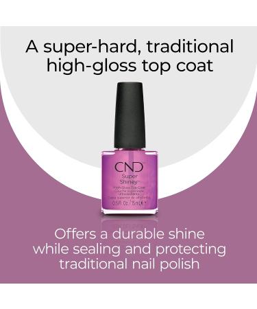 CND Super Shiney Nail Polish - High Gloss Top Coat & Sticky Anchoring Base Coat 0.5 Fl Oz | International Shipping Available - Buy Online on GoSupps.com