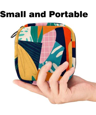 Exotic Jungle Fruits & Plants Menstrual Pad Storage Bag | Zipper Pocket for Girls & Women | Buy Eco-Friendly Menstrual Cup Accessories - Buy Online on GoSupps.com