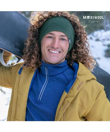 MERIWOOL Reversible Merino Wool Headband - Lightweight Unisex Design in Black / Sand - Buy Online on GoSupps.com