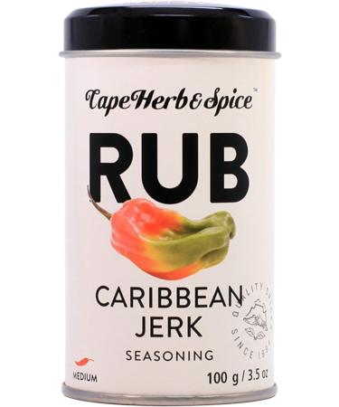 Cape Herb & Spice Rub Caribbean Jerk Seasoning 100g Tin | Medium Chilli Rating | Pack of 1 - Buy Online on GoSupps.com