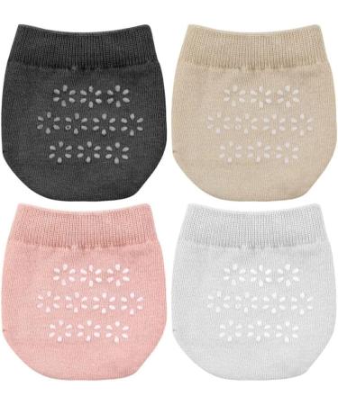Shop 4 Pairs Women's Mesh Toe Socks - Slide-Resistant Breathable Half Socks in Black White Pink & Skin Colors - Buy Online on GoSupps.com