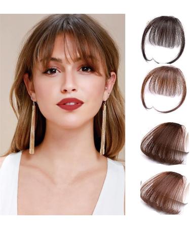 Bangs Hair Clip Bangs Hair Clip In Air Bangs Thin Fake Fringes Natural Straigth Synthetic Neat Hair Bang Accessories For Girls Invisible Natural 4 Colors Bangs Clip in Hair (Color : Air bang 2) - Buy Online on GoSupps.com