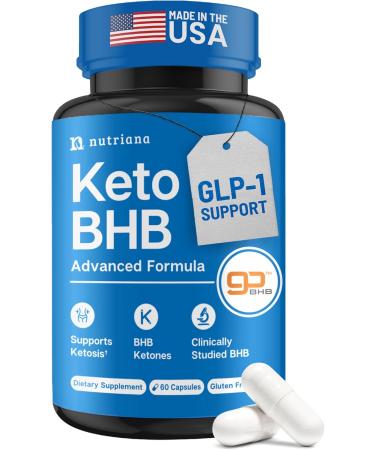 Nutriana Keto Diet Pills for Women and Men - Keto Supplements Keto Bhb for Ketosis - Bhb Salts Exogenous Ketones - 30 Day Supply