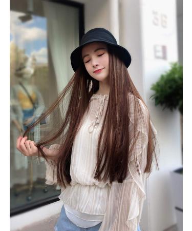 BGHJUE Fisherman's Hat Wig - Women's Fashion Long Curly Hair Summer Accessory - Buy Online on GoSupps.com