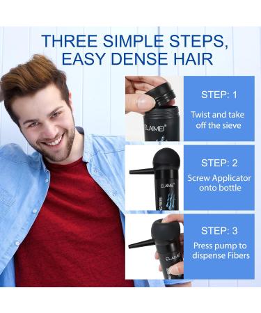 Roseflower Hair Fibers for Thinning Hair Undetectable Natural Hair Thickening Fibers Hair Building Fibers Spray for Women and Men Thick Fuller Hair Conceals Hair Loss Look Younger Black - Buy Online on GoSupps.com