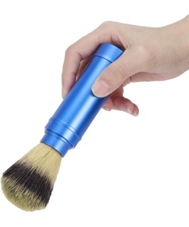Shanrya Travel Shaving Brush for Men - Blue Ergonomic Beard Brush for Easy Foam Storage | Perfect Travel Shaving Accessory - Buy Online on GoSupps.com
