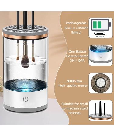 Electric Cosmetic Brush Cleaner - Rechargeable & Efficient | All Size Makeup Brushes & Tools | White - Buy Online on GoSupps.com