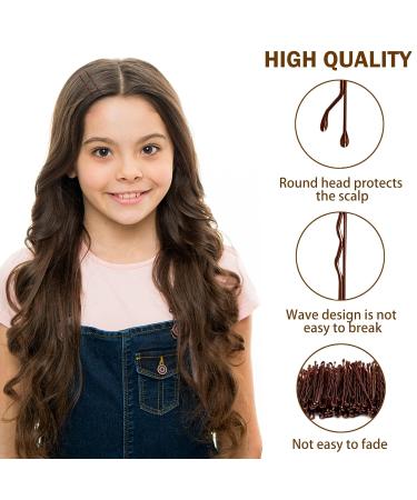 COEETR 150 Brown Metal Wave Shape Hairpins - Perfect Hair Clips for Women & Girls | Essential Hair Accessories with Storage Box - Buy Online on GoSupps.com