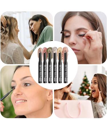 Eyeshadow Stick6X Eye Color Pencil MultiPurpose LongWearing Matte Shine Crayon Eyelid Primer for Daily and Party Makeup - Buy Online on GoSupps.com