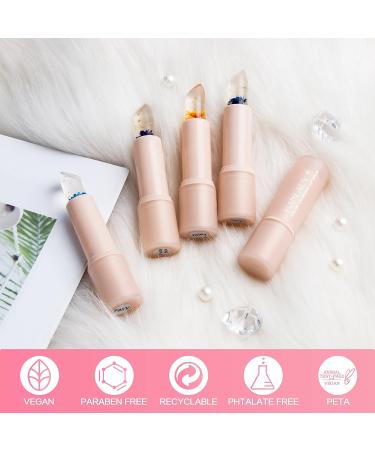 Color Change Flower Lip Balm pH for Pink Shade | Long-Lasting Moisturizing Vegan Lipstick (Red/Pink/Yellow) - Buy Online on GoSupps.com
