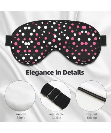 SSIMOO Black Polka Dots Soft Sleep Eye Mask | Breathable Travel Eye Patch for Women | Perfect for Relaxation - Buy Online on GoSupps.com