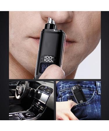 Walbest Nose Hair Trimmer for Men Portable Ear Nose Hair Trimmer for Women Type-C Rechargeable Trimmer with IPX7 Waterproof Multi-Functional Nose Ear Eyebrow Trimmer Detachable Head Black With Sc Black With Screen - Buy Online on GoSupps.com