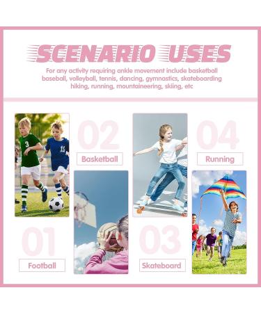 Tarpop Kids Ankle Compression Sleeves - 3 Pair Set, Pink, Medium Size - Ankle Brace & Arch Support for Girls in Sports, Running, Dance, Fitness & Gymnastics - Buy Online on GoSupps.com