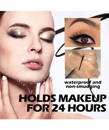 kaiyaya 2 pieces eyeliner waterproof matte quickdrying matte eyeliner pen gel black drying and smudgeproof kajal marker pencil for daily longlasting eye makeup silver - Buy Online on GoSupps.com