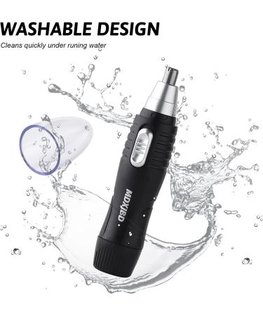 Painless Nose Hair Trimmer for Men & Women - Double-Edge Stainless Steel Blades - Easy Cleansing & Waterproof - Black - Buy Online on GoSupps.com
