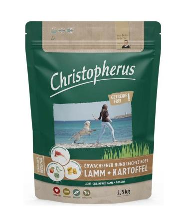 Christopherus Light Grainfree Complete Food for Overweight or Low Activity Adult Dogs Dry Food Lamb and Potatoes Kibble Size: Approximately 1 cm Adult Dog 1.5 kg