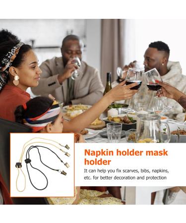 Artibetter Napkin Holder Clips - 2-Pack Dental Bib Holders Adjustable Napkin Clamps & Necklace Chain Clips for Kids - Buy Online on GoSupps.com