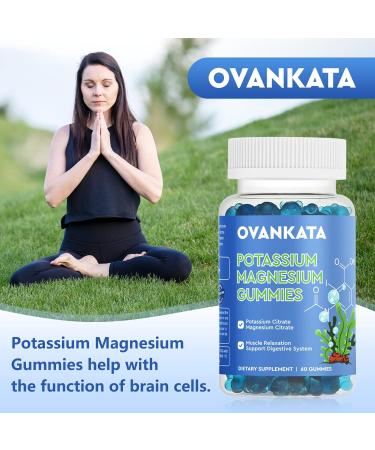 OVANKATA Potassium Magnesium Gummies - High Absorption Chewable Supplements for Leg Cramps & Muscle Relaxation - 60 Count (Pack of 1) - Buy Online on GoSupps.com