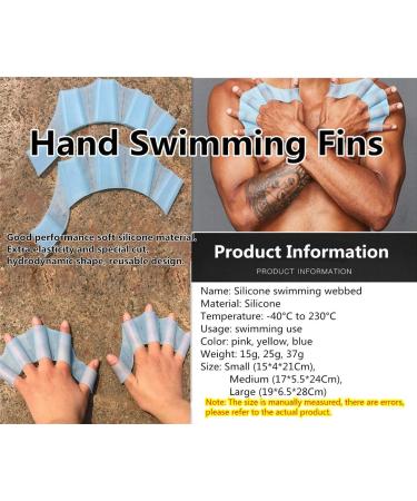 EXCEREY Silicone Swimming Gloves - 2 Pairs, Blue Large | Water Resistance, Webbed Design for Aquatic Training, Fitness Paddle Aerobics - Men Women Kids - Buy Online on GoSupps.com