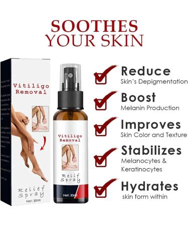 Vitiligo Removal Relief Spray | Skin Repair & Care | Reduces White Spots | Set of 5 - Buy Online on GoSupps.com