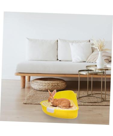 BESPORTBLE 2pcs Box Rabbit Toilet Little Pee Toilet Bins Ferret Chinchilla Rat Hamster Hedgehog Animal Plastic 25X19X10CMx2pcs Yellowx2pcs - Buy Online on GoSupps.com