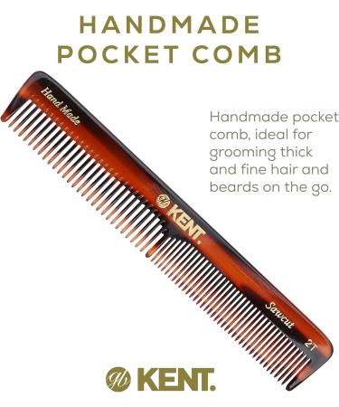 Kent Brushes Handmade Comb A 2T - Medium Size Coarse and Fine Comb - Buy Online on GoSupps.com