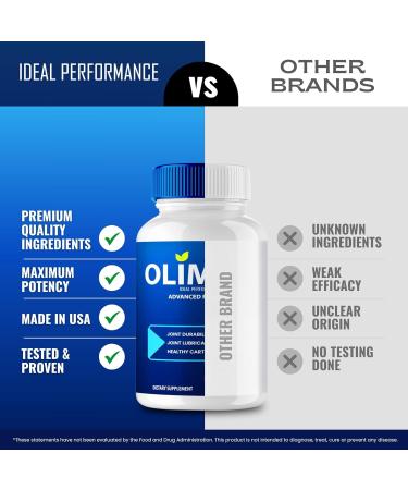 Olimpic Capsules Advanced Joint Support Supplement Pills for Mobility and Comfort - Maximum Strength Official Olim Pic Joint Support All Natural Formula Premium Olim-Pic Reviews (3 Pack) - Buy Online on GoSupps.com