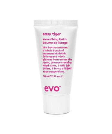 EVO Easy Tiger Smoothing Hair Balm - Hold Styling Balm for All Hair Types - Provides Hair Smoothing & Reduces Frizz 1.1 Fl Oz (Pack of 1)