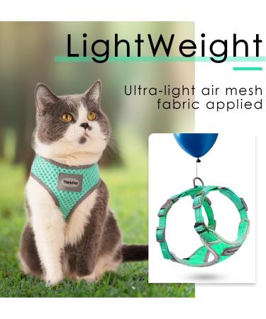 Thinkpet No-Pull Dog Harness & Leash Set | Breathable Adjustable Soft Harness for Small to Large Dogs - 2XS Green - Buy Online on GoSupps.com