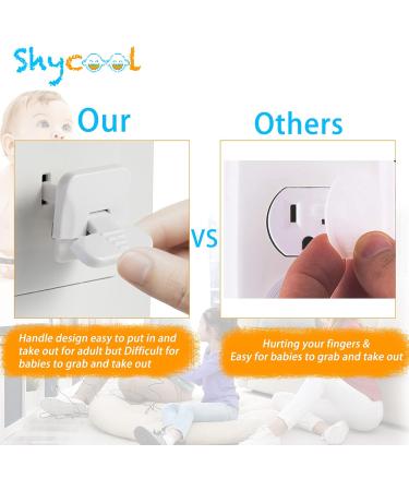 Baby Proofing Outlet Protector Plugs - 37 Pack Hidden Pull Handle Electrical Safety Outlet Covers Not Easy for Child Remove Prevent Babies from Block Electric Shock Risk - Buy Online on GoSupps.com