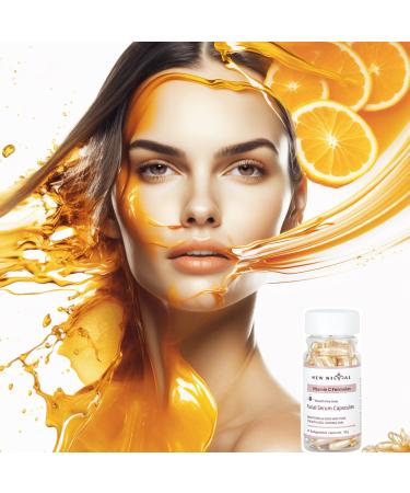 Vitamin C Face Oil - Anti-Aging Eye Serum with Hyaluronic Acid & Vitamin E | Brighten Skin Tone Reduce Fine Lines | 90 Capsules 50g - Buy Online on GoSupps.com