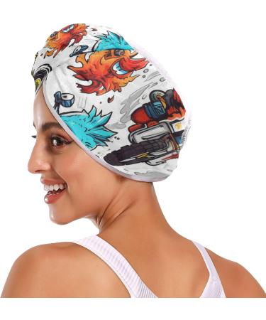 Motorcycle Monster Hair Towel 2 Pack - Super Absorbent Quick Dry Hair Turbans for Women & Girls - Buy Online on GoSupps.com