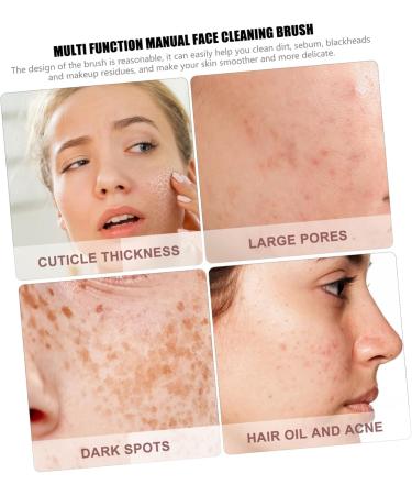 Beatifufu Cleansing Brush Manual Facial Cleansing Exfoliating Nose Face Cleaning Face Cleaning Kit Manual Brush Electric Face Scrubber Premium Face Brush Deep Brush Pp - Buy Online on GoSupps.com