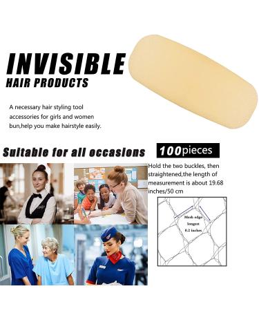 Smilco 100 Pcs Hair Nets - 20 Elastic Mesh Wig Nets for Dancer & Kitchen Use - Invisible & Durable (Gold) - Buy Online on GoSupps.com