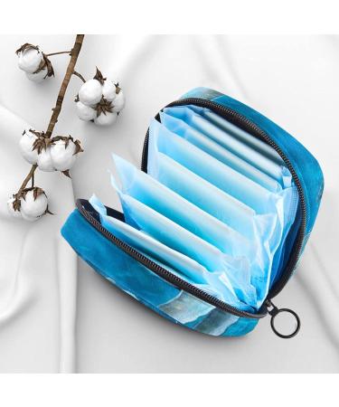 Whale Print Menstrual Pad Bag with Zipper - Stylish Tampons Collection Pouch for Women & Girls - Buy Online on GoSupps.com
