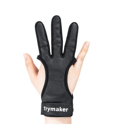 Trymaker Archery Glove,Protective Gloves for Recurve Bow and Compound Bow Men and Women,Finger Tab for Hunting Bow with Archery Equipment and Accessories,M,L,XL Size X-Large