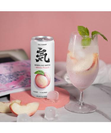 GENKI FOREST White Peach Sparkling Water 11.15 fl oz Cans (Pack of 24) - Buy Online on GoSupps.com