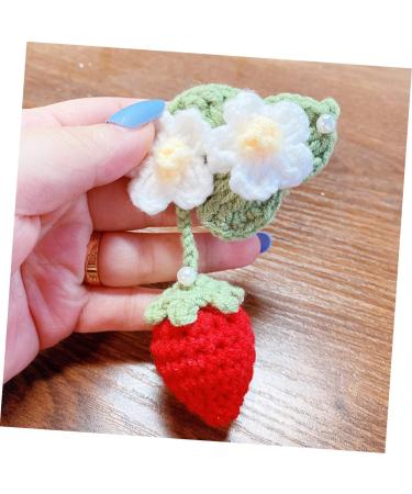 Beavorty Strawberry Car Mirror Pendant girls hair rear view mirror accessories flower hairpins kawaii hair accessories barrettes for girls lovely hair clips child irregular cotton decorate - Buy Online on GoSupps.com