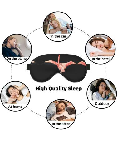Flamingo1 Print Unisex Sleep Eye Mask | Soft Comfort Eye Shade for Travel Yoga & Shift Work - Buy Online on GoSupps.com
