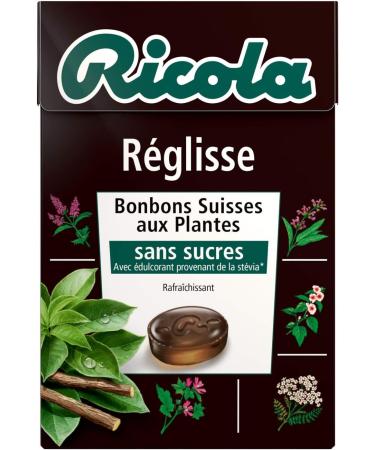 Ricola - Sweets with Swiss Plants - Licorice - Gourmet and Refreshing - Sugar Free - Pack of 20 boxes of 50g - Buy Online on GoSupps.com
