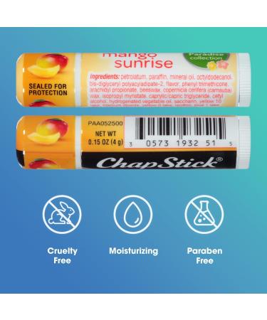 Chapstick Lip Balm Mango Sunrise 6-Pack Sweet Fruity & Tropical Moisturizer for Dry Lips 0.15 Oz - Buy Online on GoSupps.com