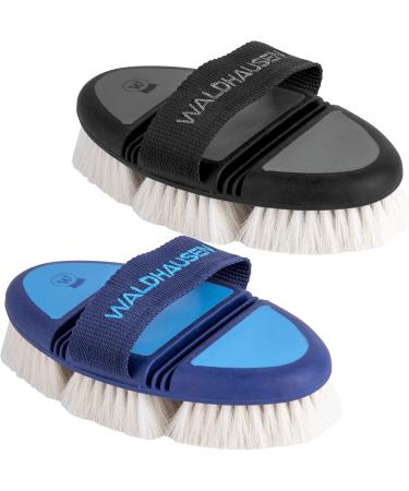 Waldhausen Flex Gloss Brush - Black | Premium Equestrian Grooming Tool | International Shipping Available - Buy Online on GoSupps.com