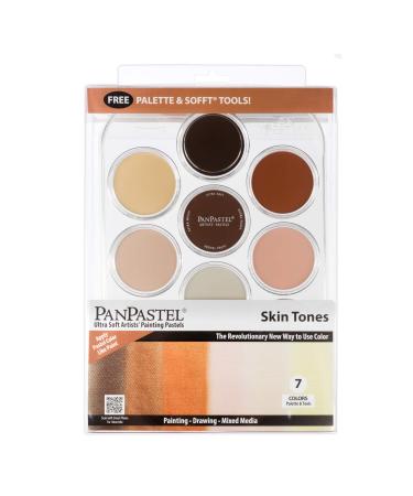 PanPastel 30081 Ultra Soft Artist Pastel 7 Color Skin Tones Kit w/Sofft Tools & Palette Tray