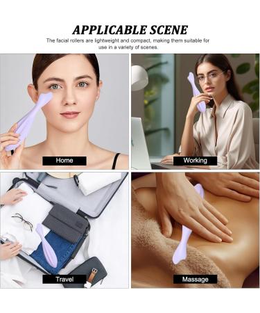 Lafo Facial Massage Roller | Silicone Face Massage Tool for Body & Face Curves | Reduces Tiredness | Self Care Gift for Women (Purple - Buy Online on GoSupps.com