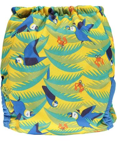 Close Parent Green Parrot Waterproof Nappy Cover | Adjustable Design for Newborn to Toddler | Eco-Friendly & Fits Flat/Fitted Nappies - Buy Online on GoSupps.com