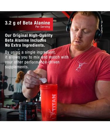 Titan Nutrition Beta Alanine - Unflavored Preworkout Carnosine Booster for Endurance Reduce Muscle Fatigue & Enhance Workout Capacity | International Shipping Available - Buy Online on GoSupps.com