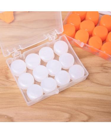 WDNIGLP 12Pcs Earplugs for Sleeping Noise Cancelling Reusable Silicone Ear Plugs Surfings Earplugs Suitable for Swimming Travel - Buy Online on GoSupps.com