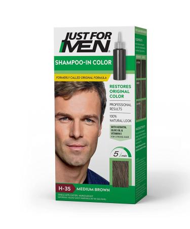Just For Men Shampoo-In Hair Color - Medium Brown | International Shipping Available - Buy Online on GoSupps.com