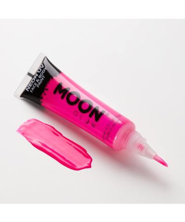 Moon Glow Neon UV Face & Body Paint - 15ml White with Brush Applicator - Buy Online on GoSupps.com