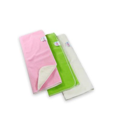 Petit lulu bamboo folding diaper 3 pieces |35 x 40 cm |BAMBOO & BIO-BUTURE PREFOLD |Fleet diapers |Reusable and washable |Made in EU (girl)